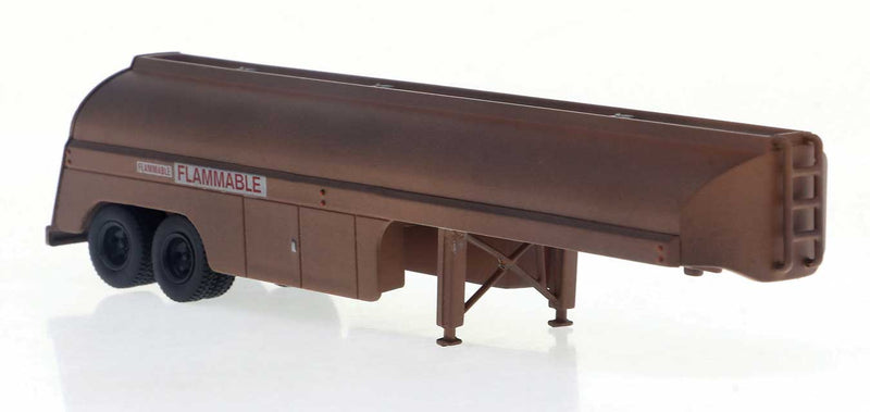 1955 North American Tank Trailer - Assembled -- Rusty Brown