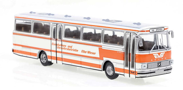 1975 Setra S 140 ES Bus - Assembled -- EVB (white, orange, gray, German Lettering)