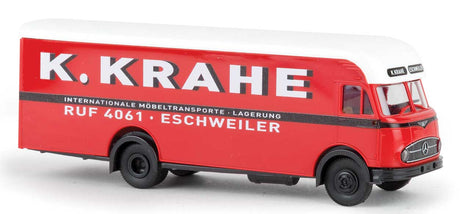1950s Mercedes-Benz LP 322 Delivery Van - Assembled -- K. Krahe (red, white, black, German Lettering)