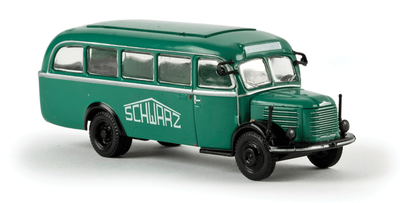 1954 Steyr 380/I Bus - Assembled - Starline -- Schwarzbau (green, white)-1