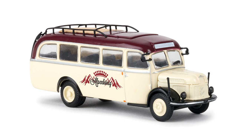 1954 Steyr 380 I Bus - Assembled - Starline -- Alpenkonig (ivory, maroon, black, German Lettering)