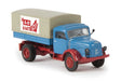 1955-1968 Steyr 480 Low-Side Delivery Truck, Tarp Cover - Assembled -- A&O (light blue, taupe, red, German Lettering)