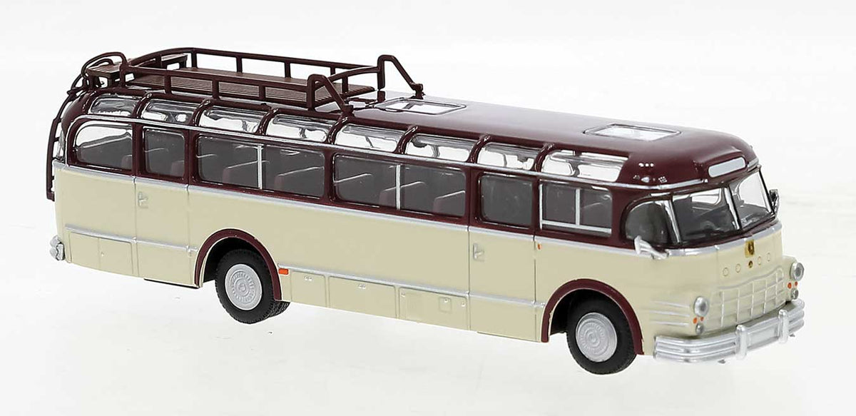 1950s Saurer 5 GVF-U Intercity Bus - Assembled -- Ivory, Maroon