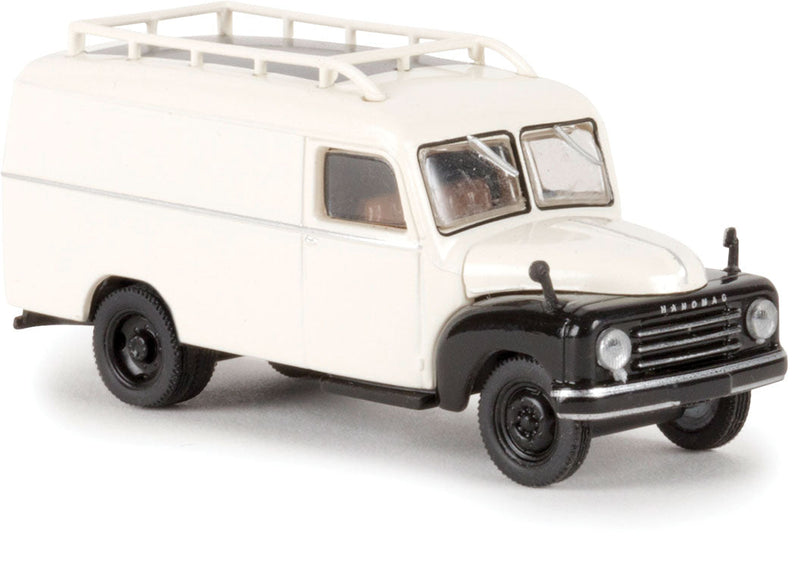 1950-1960 Hanomag L 28 Delivery Truck - Assembled -- White, Black
