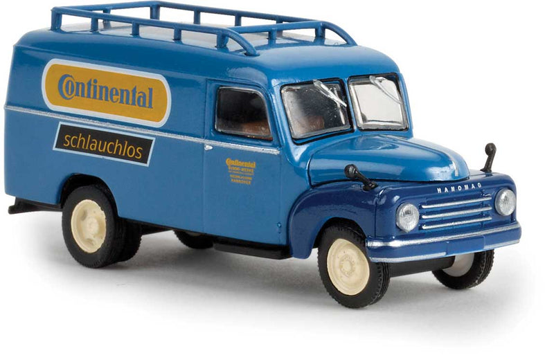 1950-1960 Hanomag L 28 Delivery Truck - Assembled -- Continental (blue, yellow, German Lettering)