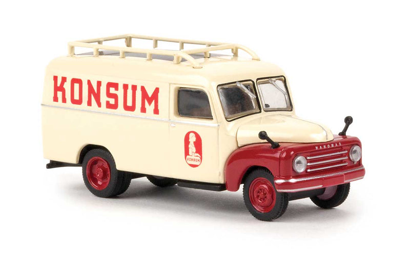 1950-1960 Hanomag L 28 Delivery Truck - Assembled -- Konsum (white, red, German Lettering)