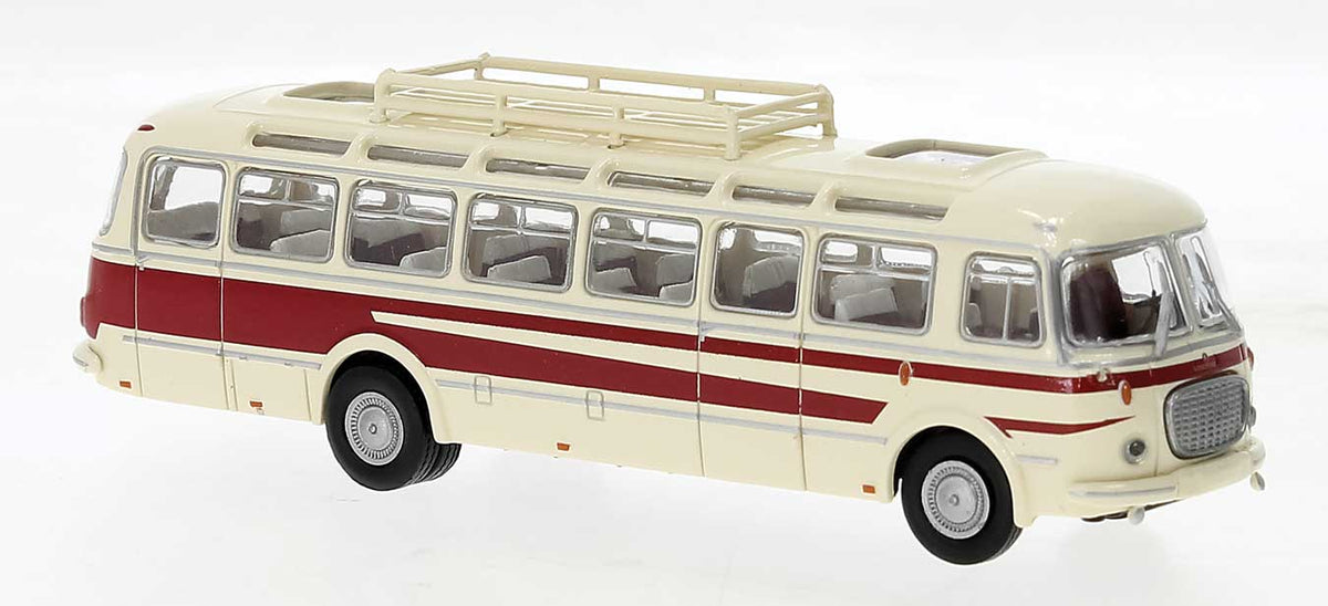 1958-1972 Skoda 706 RTO LUX Bus - Assembled -- Ivory, Red