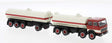 1960s Fiat 690 Millepiedi Tank Truck and Trailer - Assembled -- White, Red