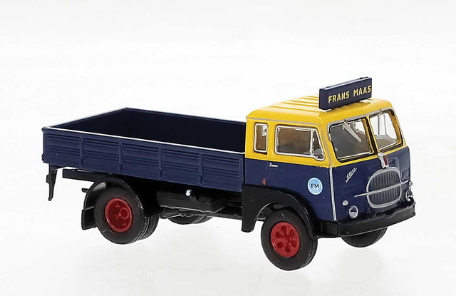 1962 Fiat 642 Low-Side Delivery Truck - Assembled -- Frans Maas (blue, yellow)