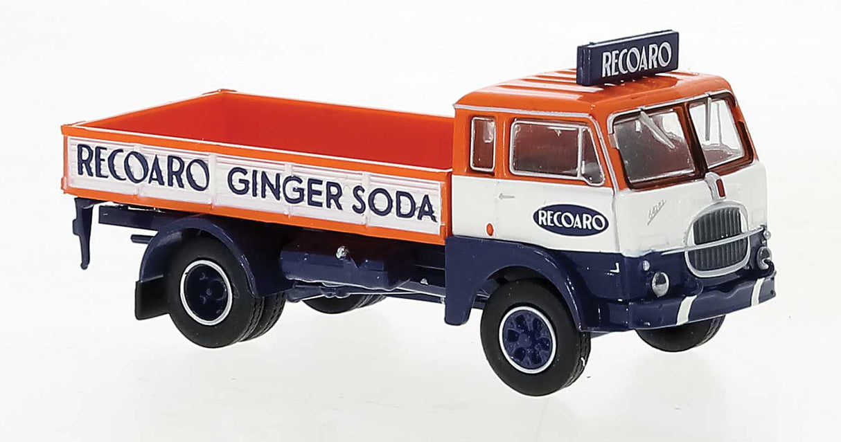 1962 Fiat 642 Low-Side Delivery Truck - Assembled -- Recoaro (white, orange, blue)