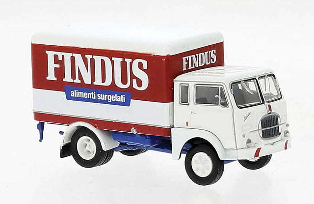1962 Fiat 642 Rounded Box-Body Delivery Truck - Assembled -- Ferrero (silver white, red, Italian Lettering)