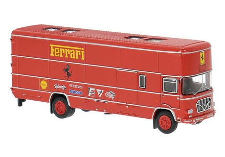 1968 OM 150 Rolfo Moving Van/Truck - Assembled -- Ferrari (red, yellow, Italian Lettering)
