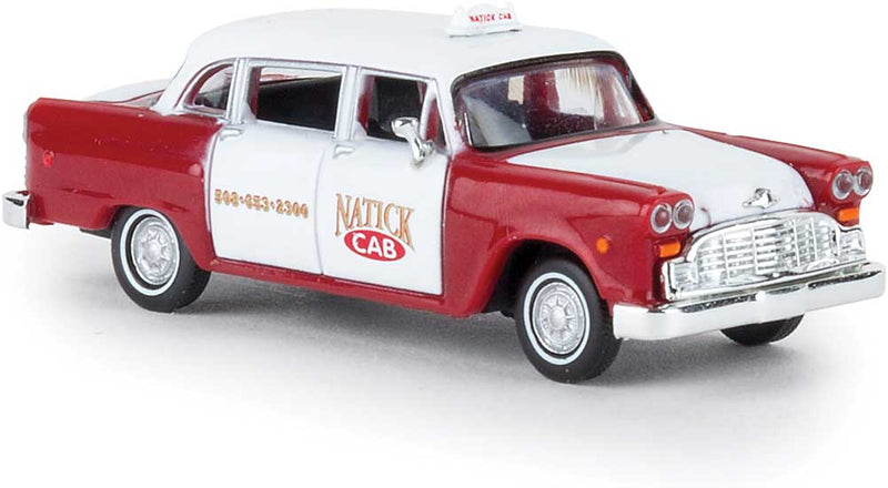 1950s-1982 Checker Taxi Cab - Assembled -- Natick-Boston (red, white)
