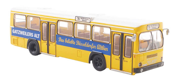 Bussing BS 110V Bus - Assembled -- German Post (yellow, black, blue Gatzweiler Ad, German Lettering)