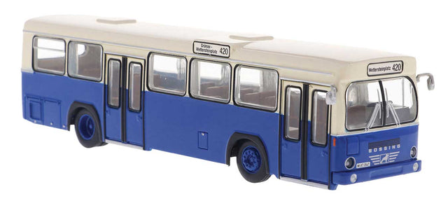 Bussing BS 110V Bus - Assembled -- Munich, Germany (white, blue Kaufland Ad, German Lettering)