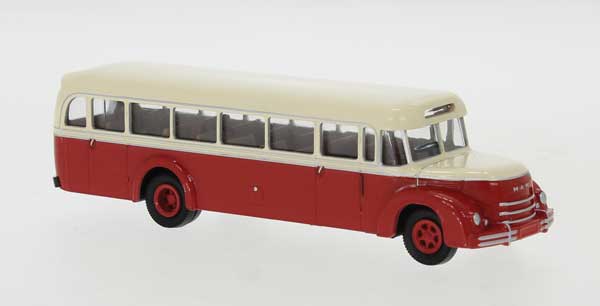 1952 MAN MKN Rundhauber/Round Hood Bus - Assembled -- Red, Ivory