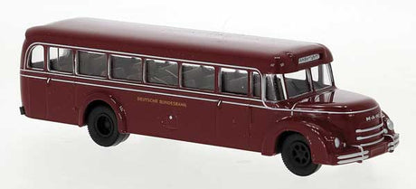 1952 MAN MKN Rundhauber/Round Hood Bus - Assembled -- German Federal Railroad DB (maroon)