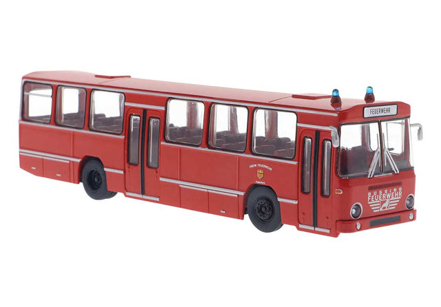 Bussing 120N Bus - Assembled -- Fire Department (red, white, German Lettering)