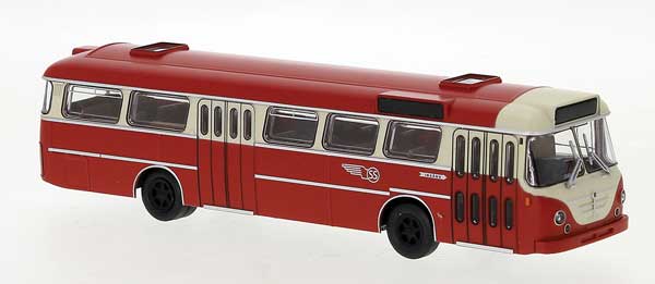 1960s Bussing Senator Bus - Assembled -- Stockholm, Sweden (red, ivory, Swedish Lettering)