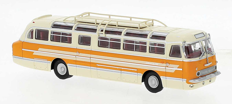 1952-1973 Ikarus 55 Intercity Bus - Assembled -- Orange, Ivory
