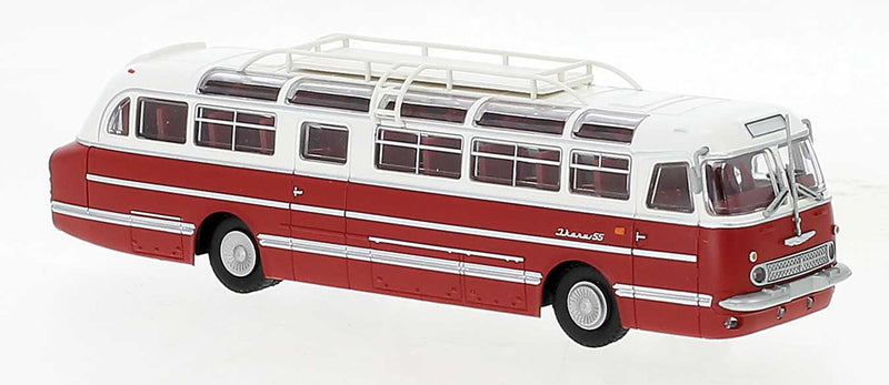 1952-1973 Ikarus 55 Intercity Bus - Assembled -- Red, White