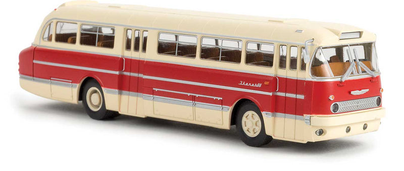 1956-1973 Ikarus 66 City Bus - Ready to Run -- Ivory, Red, Silver