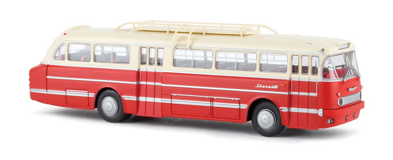 1956-1973 Ikarus 66 City Bus - Assembled -- Red, Ivory