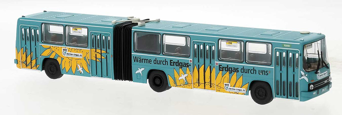 1985 Ikarus 280.02 Articulated Bus - Assembled -- BVG Berlin, Germany (white, orange, Kaufhof Wrap, German Lettering)