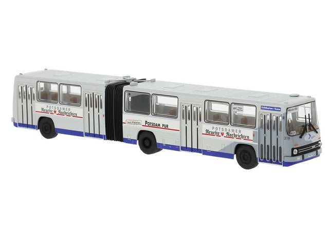 1985 Ikarus 280.02 Articulated Bus - Assembled -- Havelbus (gray, white, PNN Ad, German Lettering)