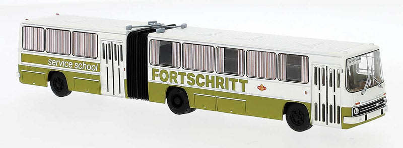 1990 Ikarus 280.03 Articulated Bus - Assembled -- Fortschritt (white, olive, German Lettering)
