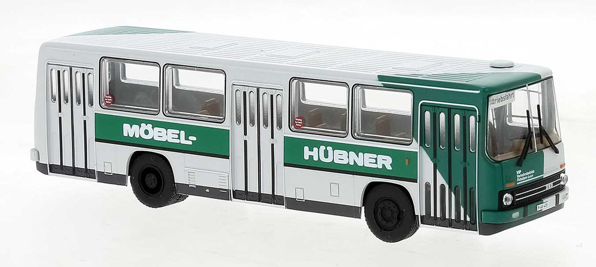 1973 Ikarus 260 Bus - Assembled -- BVB (white, green, Mobel-Hubner Ad, German Lettering)