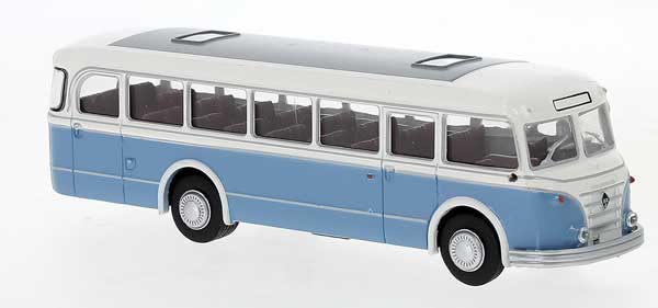 1953 IFA H 6 B Bus - Assembled -- White, Blue