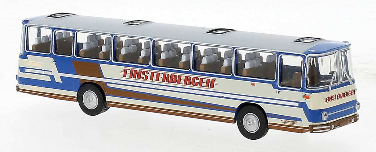 1973 Fleischer S5 Bus - Assembled -- Finsterbergen (white, blue, red, gray, German Lettering)