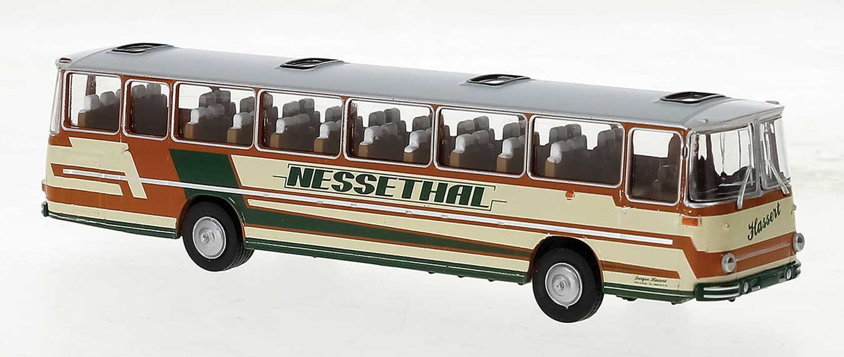 1973 Fleischer S5 Bus - Assembled -- Nessethal (yellow, gray, green, brown, German Lettering)