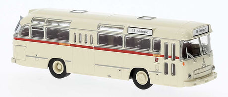 1973 Fleischer S5 Bus - Assembled -- Beige, Red, Gray