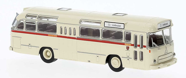 1973 Fleischer S5 Bus - Assembled -- Beige, Red, Gray