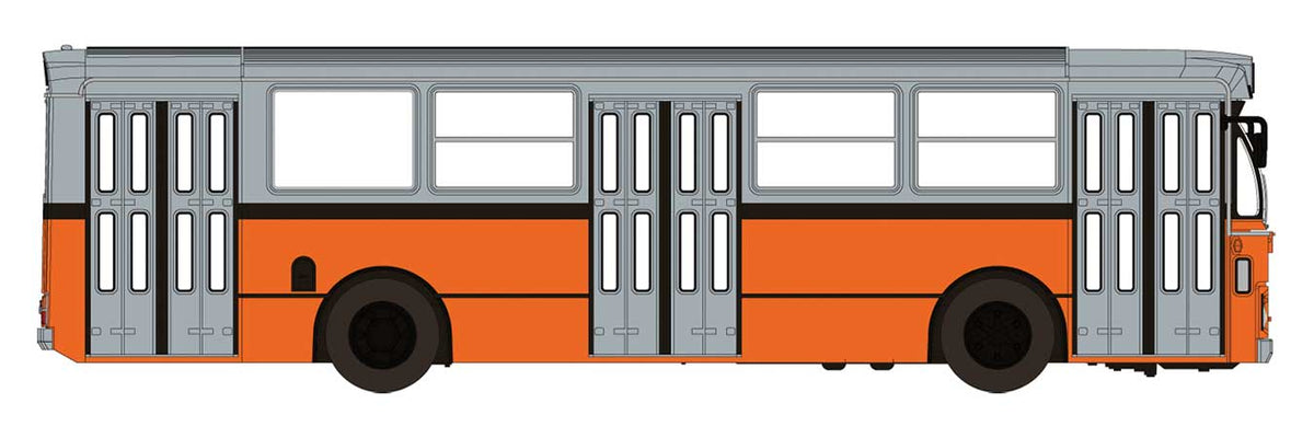 1972 Fiat 418 Bus - Assembled -- Orange, Gray, Black