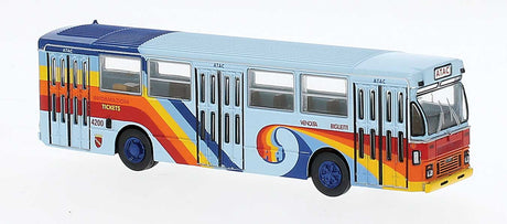 1972 Fiat 418AL Bus - Assembled -- ATAC (blue, rainbow, German Lettering)