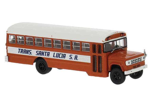 1960s-1970s Dodge S 600 Bus - Assembled -- Trans Santa Lucia (red, white)