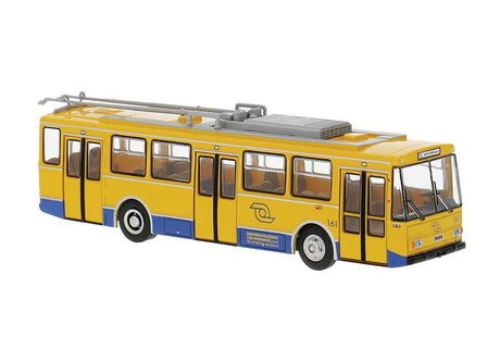 Skoda Tr 14 Electric Trolley Bus - Assembled -- Otrokovic, Germany (yellow, blue, German Lettering)