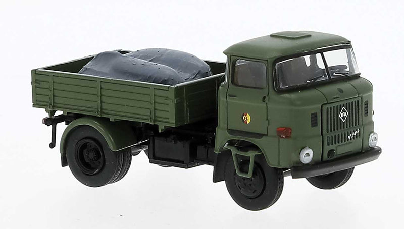 1965 IFA W 50 Zugmaschine Low-Side Truck w/Load - Assembled -- East Germany (green, German Lettering)