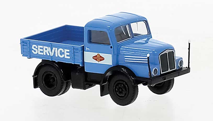 1960 IFA S 4000-1 Heavy-Duty Low-Side Tractor - Assembled -- Fortschritt (blue, white, red, German Lettering)