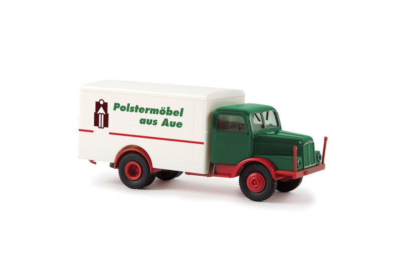 IFA S 4000-1 Box Delivery Truck - Assembled -- Polstermobel aus Aue (white, green, red, German Lettering)