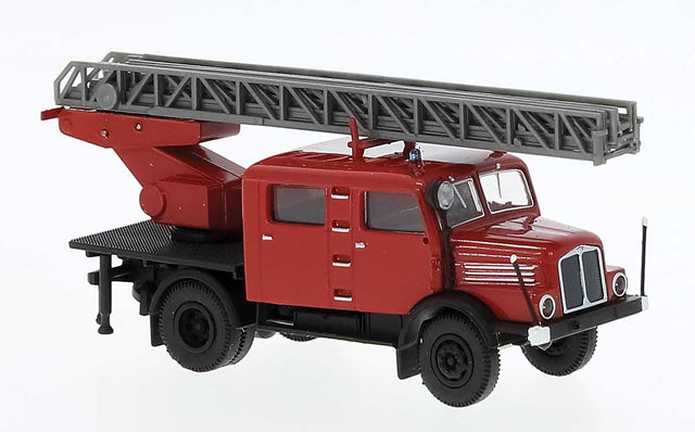 1960s IFA S 4000-1 Crew Cab Service Truck w/Ladder - Assembled -- Red, Black, Silver