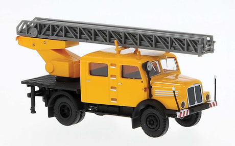 1960s IFA S 4000-1 Crew Cab Service Truck w/Ladder - Assembled -- Yellow, Black, Silver