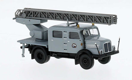 1960s IFA S 4000-1 Crew Cab Service Truck w/Ladder - Assembled -- Fire Department (red, black)