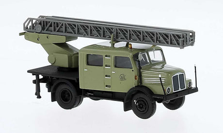 1960s IFA S 4000-1 DL25 Crew Cab Service Truck w/Ladder - Assembled -- Golden Ahre (olive, German Lettering)