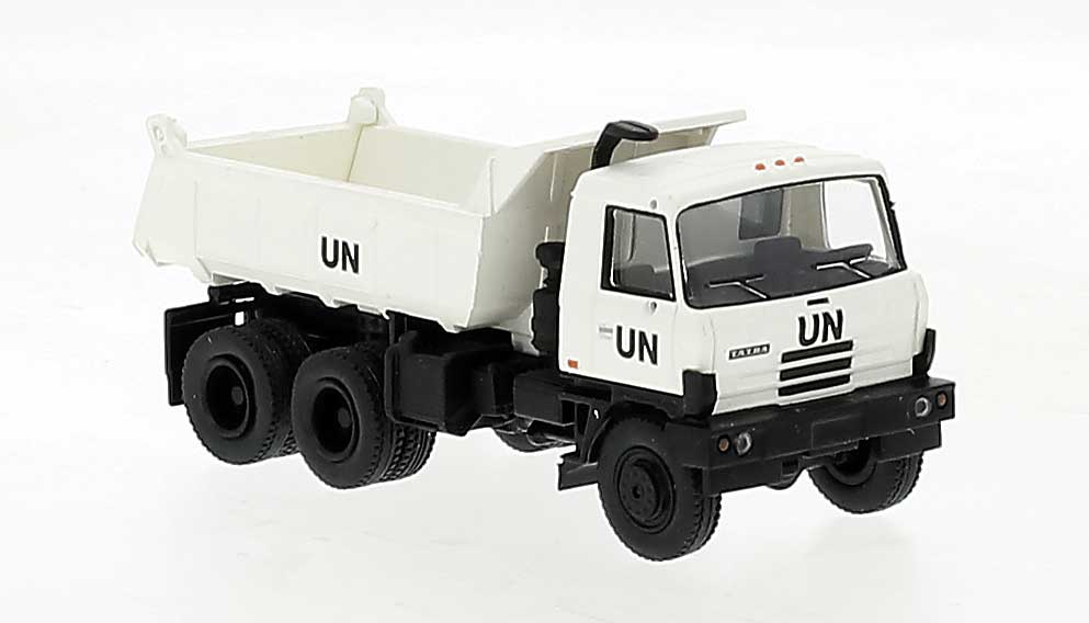 1984 Tatra 815 Dump Truck - Assembled -- United Nations (white, black)