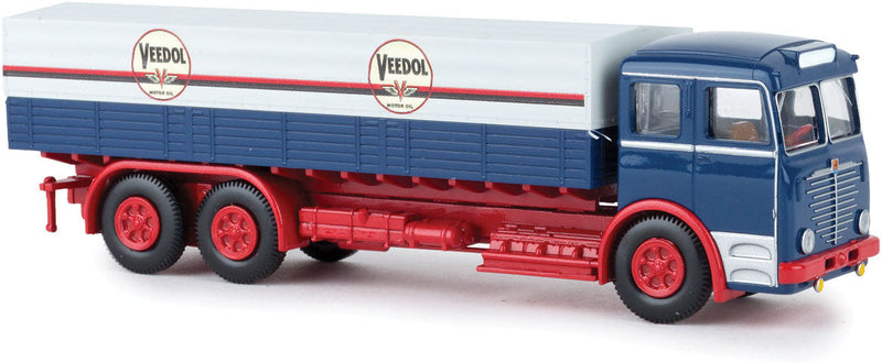1951 Bussing 12000 Low-Side Truck with Cover - Assembled -- Veedol (blue, white, red, German Lettering)