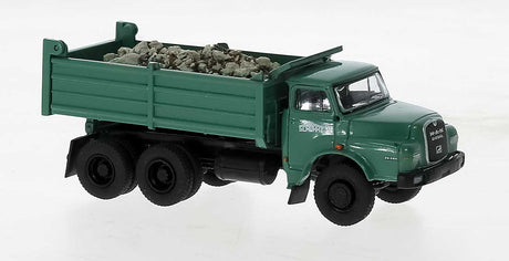 1972 MAN 26.280 DHAK Dump Truck w/Load - Assembled -- Schwarzbau (green, German Lettering)